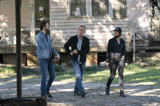 Sebastian Lund (Rob Kerkovich), Dwayne Pride (Scott Bakula) et Tammy Gregorio (Vanessa Ferlito) enquêtent